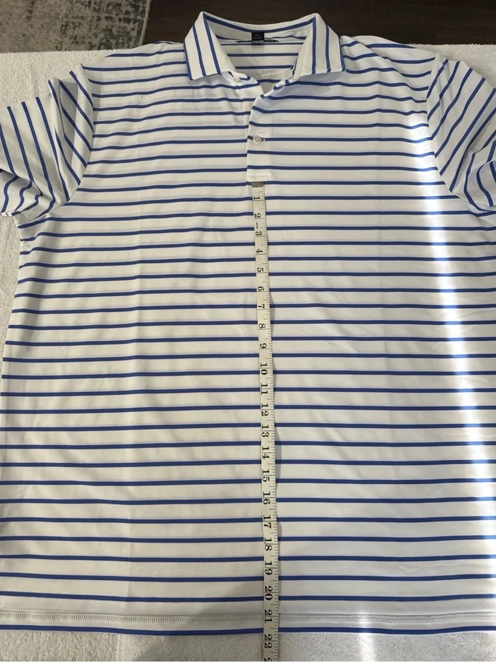 Ralph Lauren White Polo with Blue Stripes